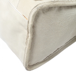 Pre Owned Balenciaga White Leather Classic City Tote