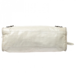 Pre Owned Balenciaga White Leather Classic City Tote