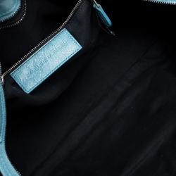 Pre Owned Balenciaga Turquoise Leather RSH City Bag