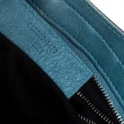 Pre Owned Balenciaga Turquoise Leather RSH City Bag