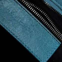 Pre Owned Balenciaga Turquoise Leather RSH City Bag