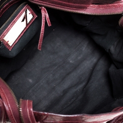 Pre Owned Balenciaga Maroon Leather Classic City Tote