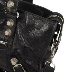 مملوكة مسبقًا Balenciaga Black Leather Giant 12 City Bag