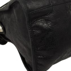 مملوكة مسبقًا Balenciaga Black Leather Giant 12 City Bag