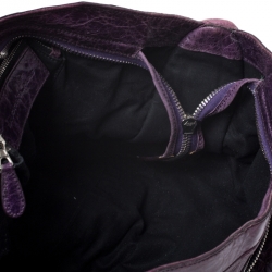Pre Owned Balenciaga Grape Leather GH City Tote