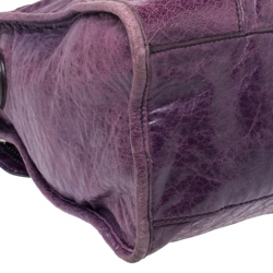 Pre Owned Balenciaga Grape Leather GH City Tote
