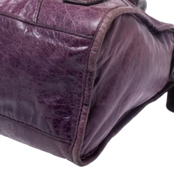 Pre Owned Balenciaga Grape Leather GH City Tote