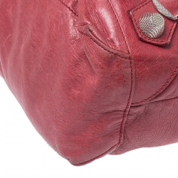 Balenciaga Red Leather Motocross GSH Day Bag