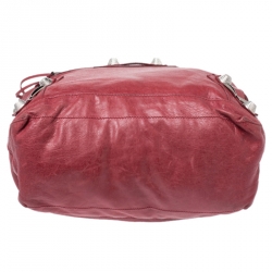 Balenciaga Red Leather Motocross GSH Day Bag