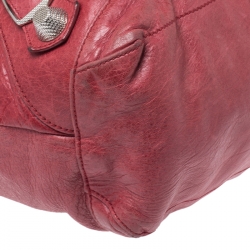 Balenciaga Red Leather Motocross GSH Day Bag