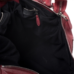 Balenciaga Red Leather Motocross GSH Day Bag