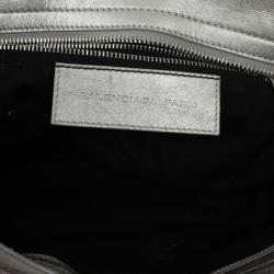 Pre Owned Balenciaga Metallic Classic Silver City Bag