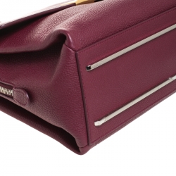 مملوكة مسبقًا Balenciaga Burgundy Leather Le Dix Top Handle Bag