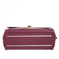 مملوكة مسبقًا Balenciaga Burgundy Leather Le Dix Top Handle Bag