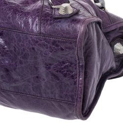 Pre Owned Balenciaga Violet Leather SH City Bag