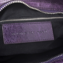 Pre Owned Balenciaga Violet Leather SH City Bag