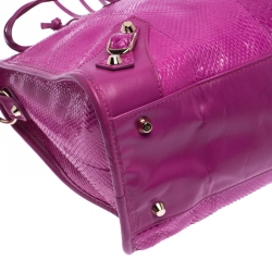 Balenciaga Magenta Python SH City Bag