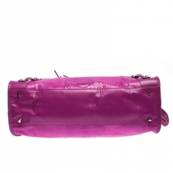 Balenciaga Magenta Python SH City Bag