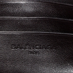 Balenciaga Black Leather Printed Triangle Pouch