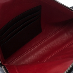 Balenciaga Black Leather Printed Triangle Pouch