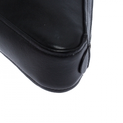 Balenciaga Black Leather Printed Triangle Pouch