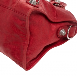 مملوكة مسبقًا Balenciaga Red Leather SH Part Time Tote