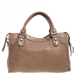 Pre Owned Balenciaga Sahara Leather GSH City Tote