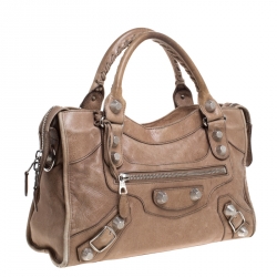 Pre Owned Balenciaga Sahara Leather GSH City Tote