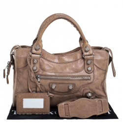 Pre Owned Balenciaga Sahara Leather GSH City Tote