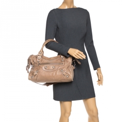 Pre Owned Balenciaga Sahara Leather GSH City Tote