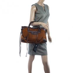 Pre Owned Balenciaga Pony Hair City Bag