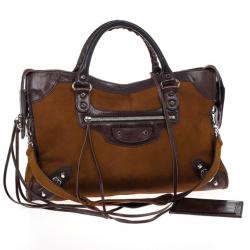 Pre Owned Balenciaga Pony Hair City Bag