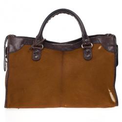 Pre Owned Balenciaga Pony Hair City Bag