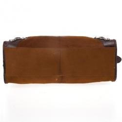 Pre Owned Balenciaga Pony Hair City Bag