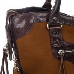 Pre Owned Balenciaga Pony Hair City Bag