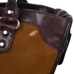 Pre Owned Balenciaga Pony Hair City Bag