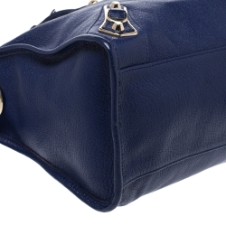 Pre Owned Balenciaga Bleu Lavande Classic Metallic Edge City Bag