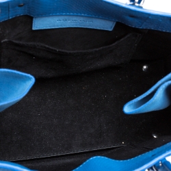 مملوكة مسبقًا Balenciaga Blue Python Papier A6 Side Zip Tote