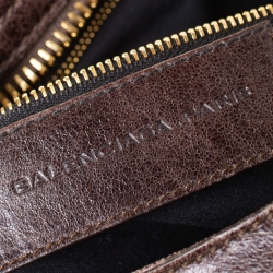 Pre Owned Balenciaga Charbon Leather GGH City Tote
