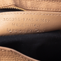 Pre Owned Balenciaga Beige Nougatine Leather Mini Metallic Edge City Bag