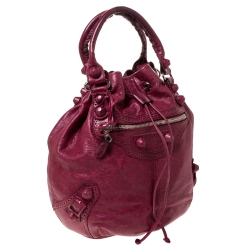 Balenciaga Sang Leather GCH Pompon Hobo