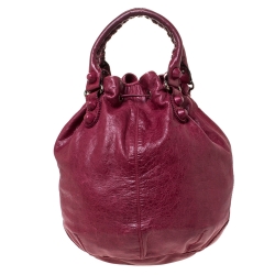 Balenciaga Sang Leather GCH Pompon Hobo