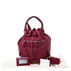Balenciaga Sang Leather GCH Pompon Hobo