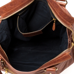 Pre Owned Balenciaga Cumin Leather Giant 21 Gold Hardware RTT Bag