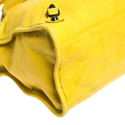 Pre Owned Balenciaga Yellow Leather RH City Tote