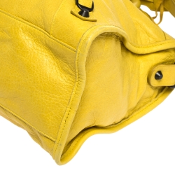 Pre Owned Balenciaga Yellow Leather RH City Tote