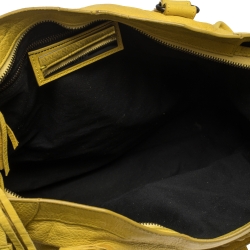 Pre Owned Balenciaga Yellow Leather RH City Tote
