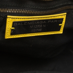 Pre Owned Balenciaga Yellow Leather RH City Tote