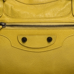 Pre Owned Balenciaga Yellow Leather RH City Tote