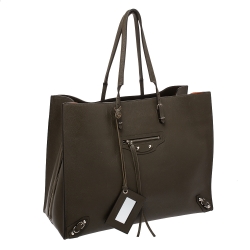 Pre Owned Balenciaga Cypress Leather Papier A4 Tote